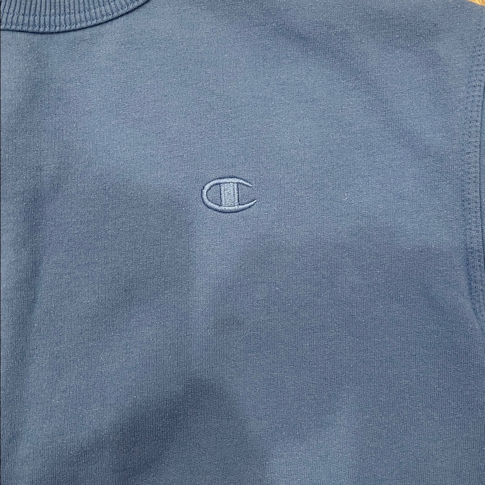 Champion Men's Classic Blue Crewneck Sweatshirt - Picture 2 of 4